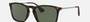 Ray-Ban Chris RB4187 710/71 square sunglasses for men in full rim plastic, with light havana frame, and dark green lenses. 54mm in lens size, 18mm in bridge size, and 145mm in temple length.