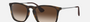 Ray-Ban Chris RB4187 856/13 square sunglasses for men in full rim plastic, with matte havana frame, and brown gradient lenses. 54mm in lens size, 18mm in bridge size, and 145mm in temple length.
