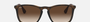 Ray-Ban Chris RB4187 856/13 square sunglasses for men in full rim plastic, with matte havana frame, and brown gradient lenses. 54mm in lens size, 18mm in bridge size, and 145mm in temple length.