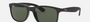 Ray-Ban Andy RB4202 606971 square sunglasses for men in full rim plastic, with matte black frame, and green lenses. 55mm in lens size, 17mm in bridge size, and 145mm in temple length.