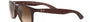 Ray-Ban Andy RB4202 607313 square sunglasses for men in full rim plastic, with matte brown frame, and brown gradient lenses. 55mm in lens size, 17mm in bridge size, and 145mm in temple length.