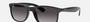 Ray-Ban Andy RB4202 601/8G square sunglasses for men in full rim plastic, with black frame, and light grey gradient dark grey lenses. 55mm in lens size, 17mm in bridge size, and 145mm in temple length.