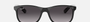 Ray-Ban Andy RB4202 601/8G square sunglasses for men in full rim plastic, with black frame, and light grey gradient dark grey lenses. 55mm in lens size, 17mm in bridge size, and 145mm in temple length.
