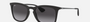 Ray-Ban RB4221 622/8G square sunglasses for men in full rim plastic, with matte rubber black frame, and grey gradient lenses. 50mm in lens size, 19mm in bridge size, and 145mm in temple length.