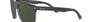 Ray-Ban RB4226 605271 square sunglasses for men in full rim plastic, with matte black on transparent frame, and green lenses. 56mm in lens size, 16mm in bridge size, and 145mm in temple length.