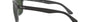 Ray-Ban RB4226 605271 square sunglasses for men in full rim plastic, with matte black on transparent frame, and green lenses. 56mm in lens size, 16mm in bridge size, and 145mm in temple length.