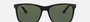 Ray-Ban RB4232 601/71 square sunglasses for men in full rim plastic, with black frame, and dark green lenses. 57mm in lens size, 17mm in bridge size, and 140mm in temple length.