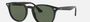 Ray-Ban RB4259 601/71 round sunglasses for unisex in full rim plastic, with black frame, and green lenses. 51mm in lens size, 20mm in bridge size, and 145mm in temple length.