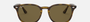 Ray-Ban RB4259 710/73 round sunglasses for unisex in full rim plastic, with light havana frame, and brown lenses. 51mm in lens size, 20mm in bridge size, and 145mm in temple length.