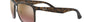 Ray-Ban RB4264 Chromance RB4264 894/6B square sunglasses for men in full rim plastic, with matte havana frame, and purple chromance lenses. 58mm in lens size, 18mm in bridge size, and 145mm in temple length.