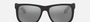 Ray-Ban Justin Color Mix RB4165 622/6G square sunglasses for men in full rim plastic, with matte rubber black frame, and grey mirror silver lenses. 54mm in lens size, 16mm in bridge size, and 145mm in temple length.