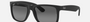 Ray-Ban Justin Classic RB4165 622/T3 square sunglasses for men in full rim plastic, with matte rubber black frame, and light grey lenses. 54mm in lens size, 16mm in bridge size, and 145mm in temple length.