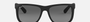 Ray-Ban Justin Classic RB4165 622/T3 square sunglasses for men in full rim plastic, with matte rubber black frame, and light grey lenses. 54mm in lens size, 16mm in bridge size, and 145mm in temple length.