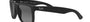 Ray-Ban Justin Classic RB4165 622/T3 square sunglasses for men in full rim plastic, with matte rubber black frame, and light grey lenses. 54mm in lens size, 16mm in bridge size, and 145mm in temple length.