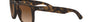 Ray-Ban Justin Classic RB4165 710/13 square sunglasses for men in full rim plastic, with matte havana frame, and dark brown lenses. 54mm in lens size, 16mm in bridge size, and 145mm in temple length.