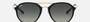 Ray-Ban Blaze Double Bridge RB4292N 601/11 round sunglasses for unisex in full rim plastic, with black frame, and grey gradient lenses. 62mm in lens size, 14mm in bridge size, and 145mm in temple length.
