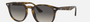 Ray-Ban RB4259 710/11 round sunglasses for unisex in full rim plastic, with light havana frame, and grey gradient lenses. 51mm in lens size, 20mm in bridge size, and 145mm in temple length.