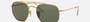 Ray-Ban Marshal RB3648 001 - Polished Arista Gold/G-15 Green Butterfly, Women's Sunglasses