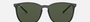Ray-Ban RB4387 601/71 square sunglasses for unisex in full rim plastic, with black frame, and green lenses. 56mm in lens size, 18mm in bridge size, and 145mm in temple length.
