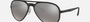Ray-Ban RB4320CH Chromance RB4320CH 601S5J pilot sunglasses for unisex in full rim plastic, with matte black frame, and silver chromance lenses. 58mm in lens size, 16mm in bridge size, and 140mm in temple length.