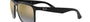 Ray-Ban RB4264 Chromance RB4264 601/J0 square sunglasses for men in full rim plastic, with black frame, and blue mirror gold gradient chromance lenses. 58mm in lens size, 18mm in bridge size, and 145mm in temple length.