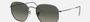 Ray-Ban Hexagonal Flat Lenses RB3548N 004/71 hexagonal sunglasses for unisex in full rim metal, with gunmetal frame, and grey gradient lenses. 48mm in lens size, 21mm in bridge size, and 140mm in temple length.