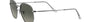 Ray-Ban Hexagonal Flat Lenses RB3548N 004/71 hexagonal sunglasses for unisex in full rim metal, with gunmetal frame, and grey gradient lenses. 48mm in lens size, 21mm in bridge size, and 140mm in temple length.