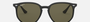 Ray-Ban RB4306 601/9A round sunglasses for unisex in full rim plastic, with black frame, and green lenses. 54mm in lens size, 19mm in bridge size, and 145mm in temple length.