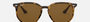 Ray-Ban RB4306 710/83 round sunglasses for unisex in full rim plastic, with light havana frame, and brown lenses. 54mm in lens size, 19mm in bridge size, and 145mm in temple length.