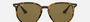 Ray-Ban RB4306 710/73 round sunglasses for unisex in full rim plastic, with light havana frame, and brown lenses. 54mm in lens size, 19mm in bridge size, and 145mm in temple length.