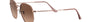 Ray-Ban Hexagonal Flat Lenses RB3548N 9069A5 hexagonal sunglasses for unisex in full rim metal, with copper frame, and brown gradient lenses. 54mm in lens size, 21mm in bridge size, and 145mm in temple length.