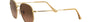 Ray-Ban Hexagonal Flat Lenses RB3548N 912443 hexagonal sunglasses for unisex in full rim metal, with gold frame, and brown lenses. 54mm in lens size, 21mm in bridge size, and 145mm in temple length.