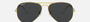 Ray-Ban Aviator Classic RB3025 919648 aviator sunglasses for unisex in full rim metal, with gold frame, and black lenses. 62mm in lens size, 14mm in bridge size, and 135mm in temple length.