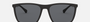 Emporio Armani EA 4150 506387 rectangular sunglasses for men in full rim plastic, with rubber black frame, and grey lenses. 59mm in lens size, 18mm in bridge size, and 145mm in temple length.