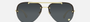 Versace VE2231 100287 pilot sunglasses for women in rimless metal, with gold frame, and dark grey lenses. 60mm in lens size, 14mm in bridge size, and 140mm in temple length.