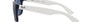 Ray-Ban Justin Color Mix RB4165 651180 square sunglasses for men in full rim plastic, with matte transparent blue frame, and dark blue lenses. 54mm in lens size, 16mm in bridge size, and 145mm in temple length.