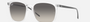 Ray-Ban RB4387 647711 square sunglasses for unisex in full rim plastic, with transparent frame, and grey gradient lenses. 56mm in lens size, 18mm in bridge size, and 145mm in temple length.
