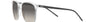 Ray-Ban RB4387 647711 square sunglasses for unisex in full rim plastic, with transparent frame, and grey gradient lenses. 56mm in lens size, 18mm in bridge size, and 145mm in temple length.