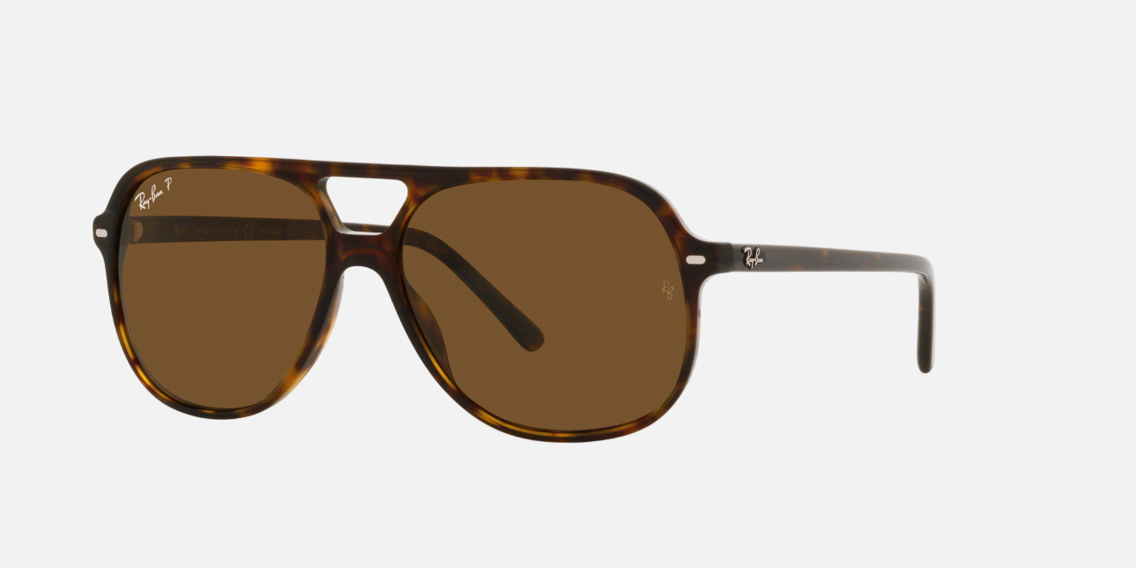 Ray-Ban Bill RB2198 902/57 unisex's full rim square sunglasses in a havana acetate frame with brown lenses. Features a 56 mm lens size, 14 mm bridge size, and 145 mm temple length. Available in Dubai, UAE.