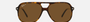 Ray-Ban Bill RB2198 902/57 square sunglasses for unisex in full rim plastic, with havana frame, and brown lenses. 56mm in lens size, 14mm in bridge size, and 145mm in temple length.
