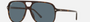 Ray-Ban Bill RB2198 902/R5 square sunglasses for unisex in full rim plastic, with havana frame, and blue lenses. 56mm in lens size, 14mm in bridge size, and 145mm in temple length.