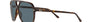 Ray-Ban Bill RB2198 902/R5 square sunglasses for unisex in full rim plastic, with havana frame, and blue lenses. 60mm in lens size, 14mm in bridge size, and 145mm in temple length.