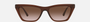 Emporio Armani EA 4169 591013 cat-eye sunglasses for women in full rim plastic, with transparent brown frame, and gradient brown lenses. 54mm in lens size, 17mm in bridge size, and 140mm in temple length.