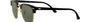 Ray-Ban Clubmaster Classic RB3016 901/58 square sunglasses for unisex in full rim plastic, with black on gold frame, and green lenses. 49mm in lens size, 21mm in bridge size, and 140mm in temple length.