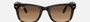 Ray-Ban Wayfarer Folding Classic RB4105 710/51 square sunglasses for men in full rim plastic, with light havana frame, and light brown gradient lenses. 50mm in lens size, 22mm in bridge size, and 140mm in temple length.