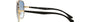 Ray-Ban RB3683 90003F square sunglasses for men in full rim metal, with black on gold frame, and blue lenses. 56mm in lens size, 15mm in bridge size, and 135mm in temple length.