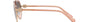 Bvlgari BV6164B 20143B aviator sunglasses for women in full rim metal, with pink gold/transparent pink frame, and pink gradient grey lenses. 57mm in lens size, 15mm in bridge size, and 140mm in temple length.