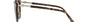Bvlgari BV8235 504/T5 cat-eye sunglasses for women in full rim plastic, with havana frame, and brown gradient lenses. 55mm in lens size, 17mm in bridge size, and 140mm in temple length.