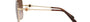 Bvlgari BV6165 278/13 square sunglasses for women in full rim metal, with pale gold frame, and gradient brown lenses. 57mm in lens size, 18mm in bridge size, and 140mm in temple length.