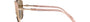 Bvlgari BV6168 20144Z cat-eye sunglasses for women in semi-rimless metal, with pink gold frame, and rose gold lenses. 57mm in lens size, 17mm in bridge size, and 140mm in temple length.